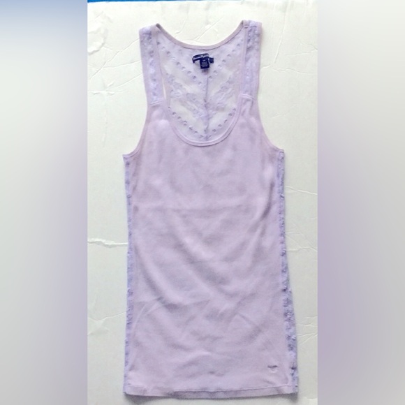 🧡American eagle peach lace tank top- XS - Picture 12 of 12